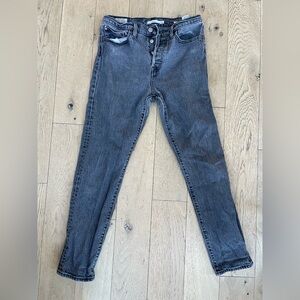 Women’s Levi’s wedgie slim straight High-Rise Black Jeans